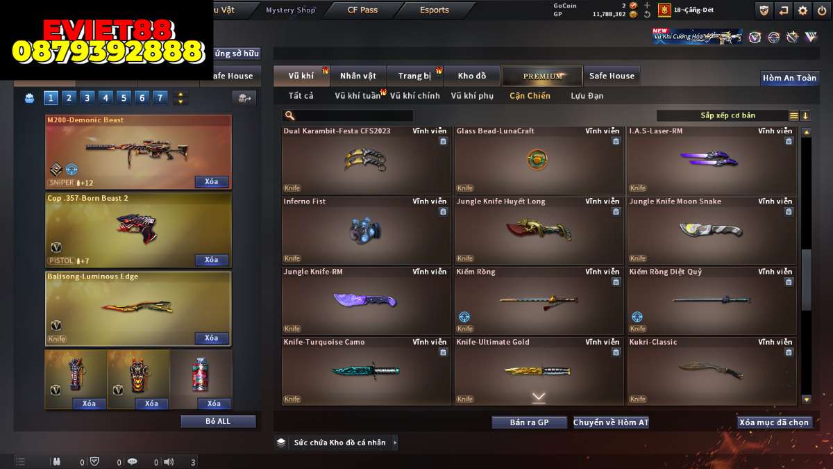 shop acc cf uy tin gia re